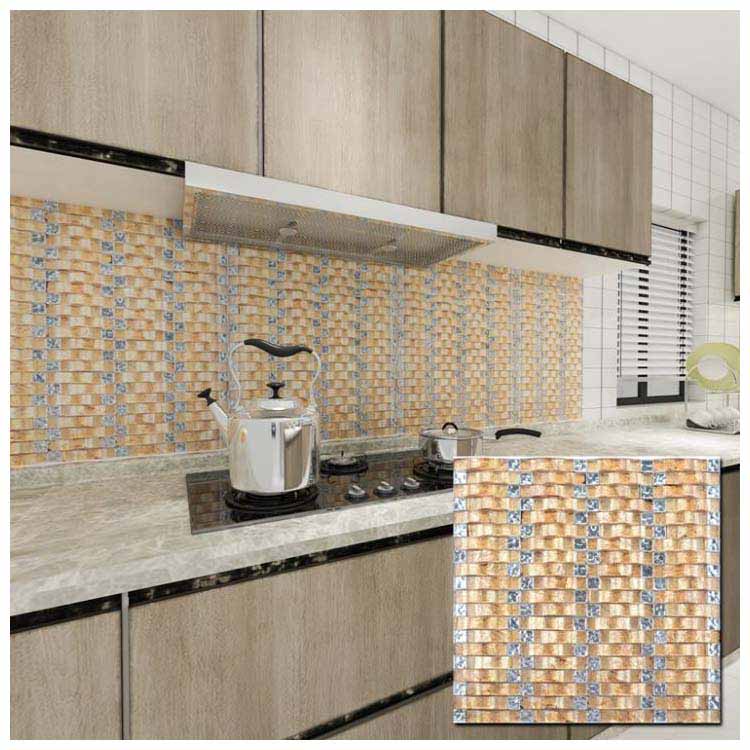 Gold Polished Glass Mosaic Tile