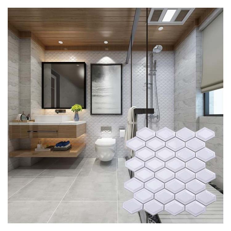 White Polished Ceramic Wall Tiles,Size: 300 x 300mm,Model: MD024T