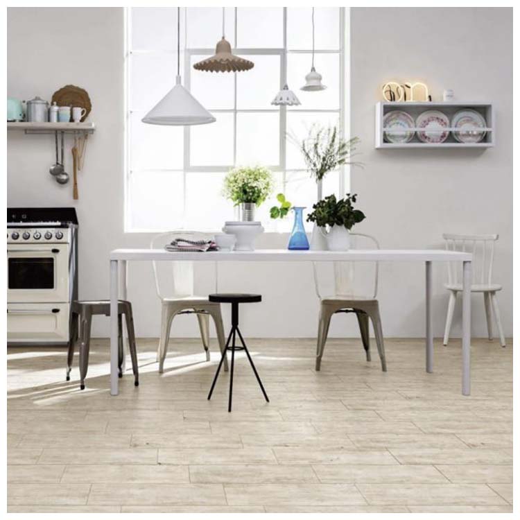 Beige Glazed Porcelain Wood Tile