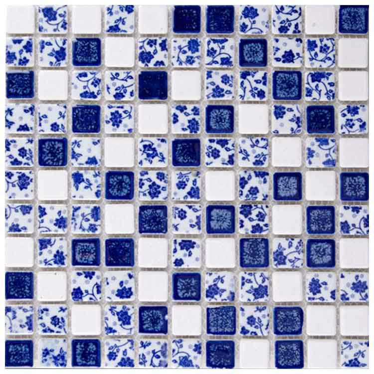 Blue Polished Ceramic Tile
