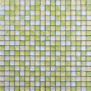 Yellow Glazed Glass Mosaic Tile Customized Size PY025