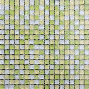 Yellow Glazed Glass Mosaic Tile Customized Size PY025