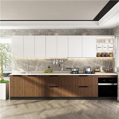 China manufacturer price custom made modern melamine wood kitchen cabinet in malaysia lebanon lahore south africa ethiopia ghana  HS-KC244