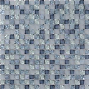 Grey Glazed Glass Mosaic Tile Customized Size QJ003