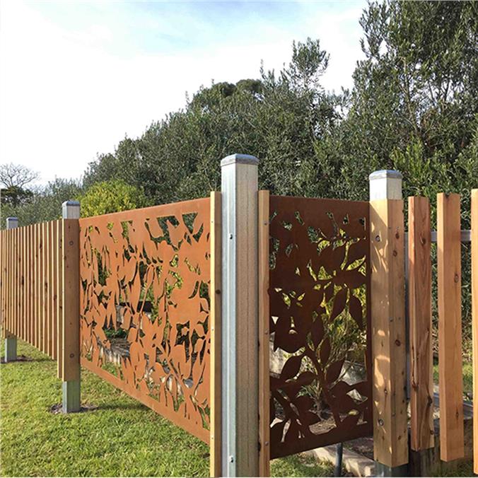 Custom Laser Cut Metal Fence Board Steel Metal Roofing Fence Panels Aluminum Perforated Ceiling Tiles Hanging Screen  LP-A1207