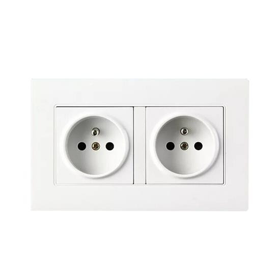 french double schuko socket outlet  F21-68