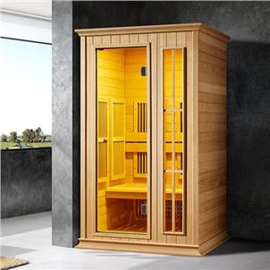 Luxury Solid Wood Family 2 Person Dry Infrared Sauna Room  HS-1702SR2