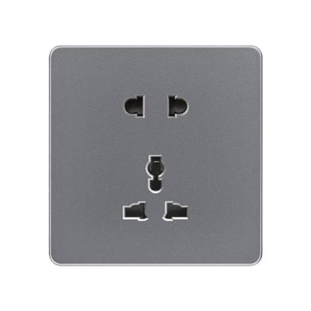 Baking paint gray best quality wall multi 5 pin plug and sockets  AB 5 pin multi-function socket