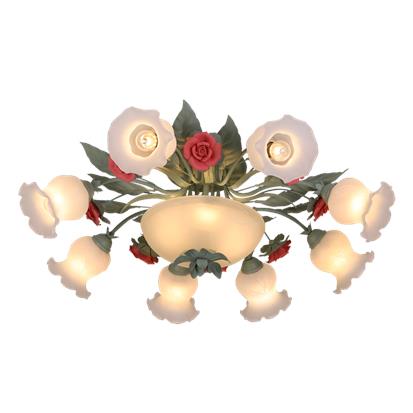 Hanse 8 Head Large Modern Floral Glass LED Chandelier  HS-ART9090