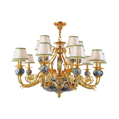 Hanse 8 Head French Style 5000K Luxury Shade Led Chandelier  HS8179D-8