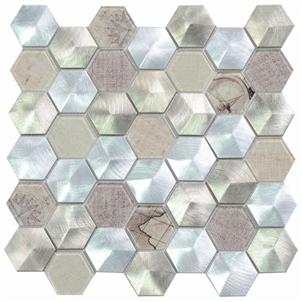 Silver Grey Glazed Ceramic Tile Customized Size HJN-2166