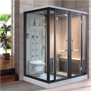 Indoor Solid Wood Finlandais Infrarouge Sauna Steamsteam Shower 1 Person  HS-KB-93701