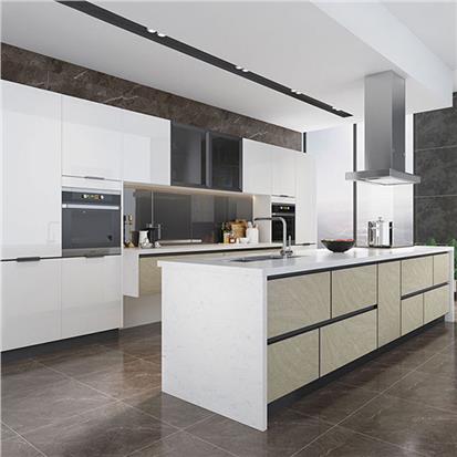 European italian pantry cupboard furniture design customized modern lacquer modular kitchen cabinet  HS-KC109