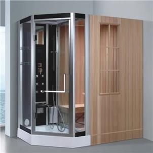 Modern Indoor Bathroom Solid Wooden Steam Cabinet Sauna Room Shower  HS-KB-9595