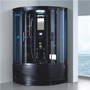 Black Acrylic Sex Shower Bath Steam Room Enclosure in Greece  HS-SR812AZX