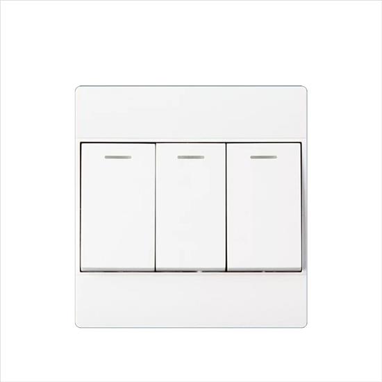 three gang modern wall light switches australian standard  F21-03