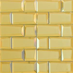 Yellow Polished Glass Mosaic Tile 300 x 300mm YQ1008