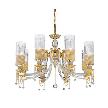 Hanse Luxury Golden Clear Glass LED Chandelier  HS51433-6