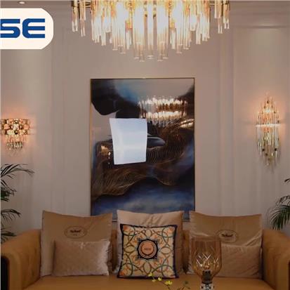 2021 Art Deco Modern Dining Room Hotel Glass Cognac Chandelier  HS165-6 Cognac