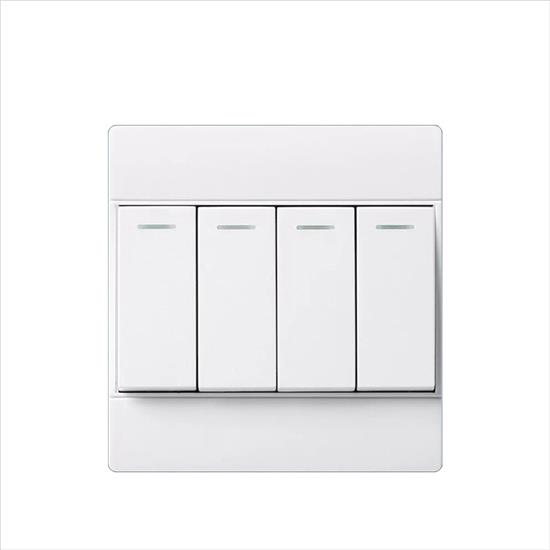 light switch european standard 4 gang 1 way switch  F21-04