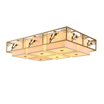 Hanse Embossed and Swallows Six Square Ceiling Light  HMY005-420
