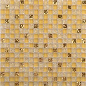 Orange Glazed Glass Mosaic Tile 300 x 300mm SD003