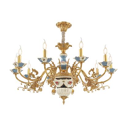 Hanse 8 Head Luxury Gold Candle  Led Chandelier  HS8194D-8