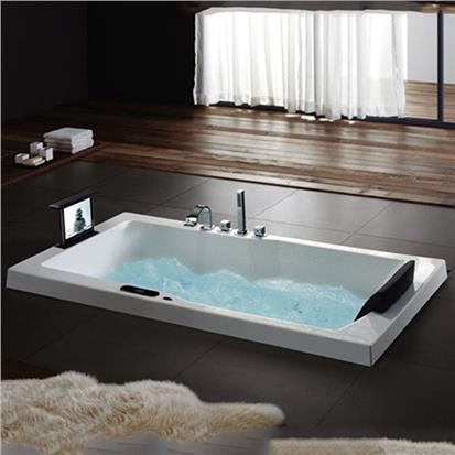 clear acrylic jetted hydromassage embedded drop-in bathtub price  HS-A9005