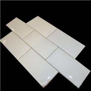 White Glossy Ceramic Tile 75 x 150mm 751500P