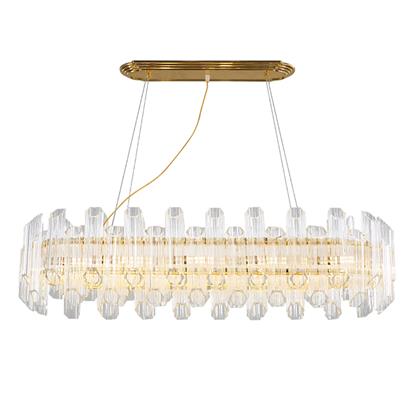 Guangdong Rectangle Classic Crystal Led Pendant Light Chandelier Modern  HS8810-2