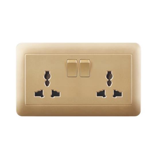 13 amp 2 gang switched outlet double european socket  TH24