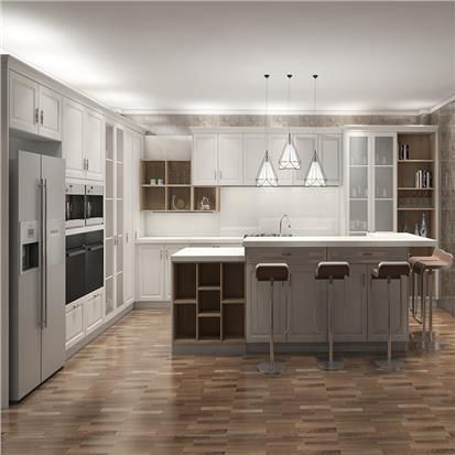 house pantry cupboard  set design modern luxury white pvc board mdf wood modular kitchen cabinet  HS-KC130
