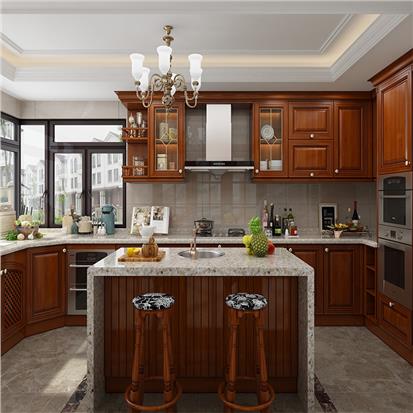 Buy Wholesale China Classic Solid Wood Kitchen Cabinet Set For