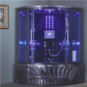 Black Whirlpool and Showersteam Personal Steam Cabinet SPA Shower Bath Cabin  HS-SR0801