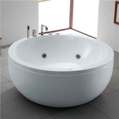 Freestanding Round Bath Tub Bathtub Whirlpool Acrylic With Headrest  HS-A9171