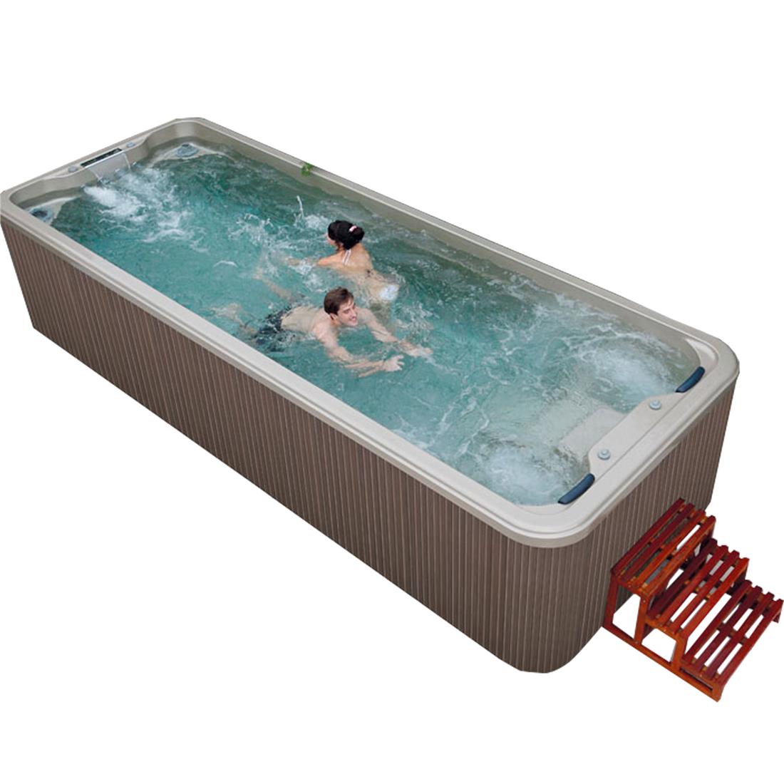 Acrylic Spa Pool Swim/ Hot Tub Pool Combo/ Fibreglass Swimming Pool Hot Tub Combo Inground  HS-A9108