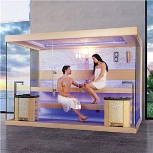 Modern Luxury Home Family Use Full Glass Dry Sauna Room  HS-SR1240