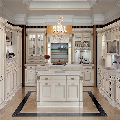 House luxury kitchen furniture design complete sets modern modular wooden kitchen cabinet  HS-KC59