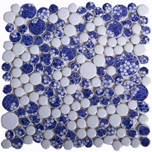 Blue Glazed Ceramic Tile Customized Size TR-15
