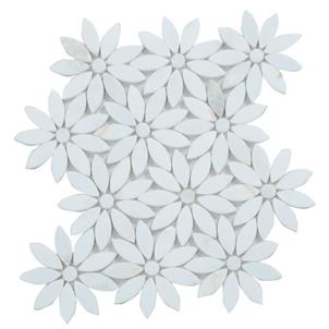 White Glazed Marble Tile Customized Size SKM10