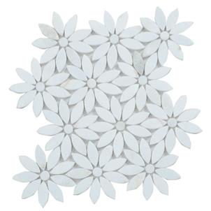 White Glazed Marble Tile Customized Size SKM10