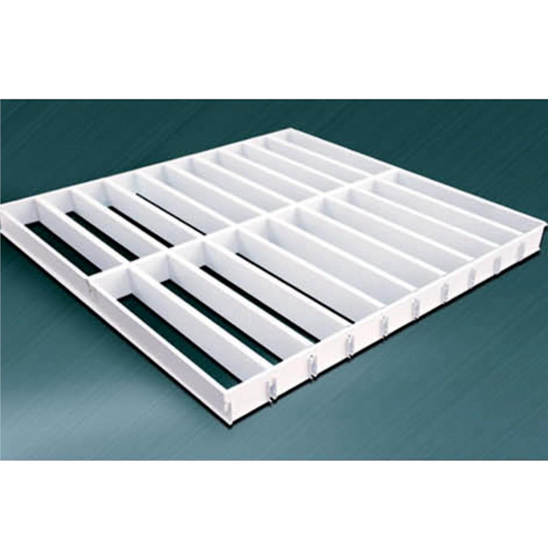 2X2 Plastic Grg Roof Mesh Exposed Grid Alinium T Bar For Open Cell Ceiling Tiles System  MY1732