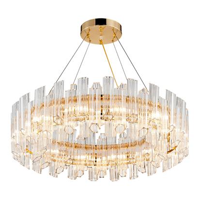 Modern LED Crystal Chandeliers Pendant Lights Double Color Metal Electroplating  HS191-1000