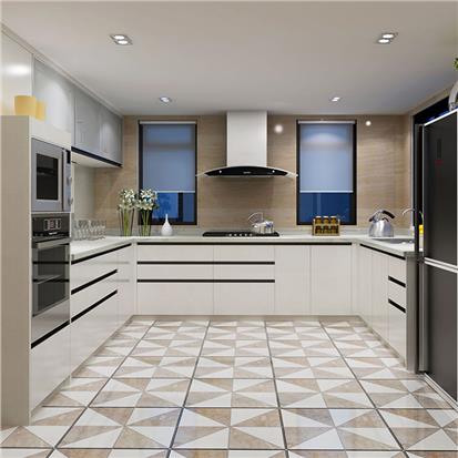 China supplier custom made modern design australia high gloss white lacquer finishing laminated mdf kitchen cabinet  HS-KC248