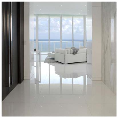 White Polished Ceramic Floor Tile 600 x 600mm HB6000