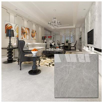 Grey Polished Porcelain Floor Tile 600 x 600mm HB6387