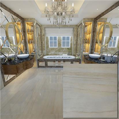Beige Polished Porcelain Floor Tile 600 x 600mm HCM6002
