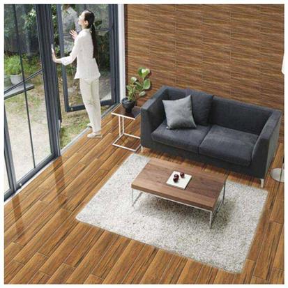 Brown Glazed Porcelain Wood Tile 200 x 900mm HJ2916M