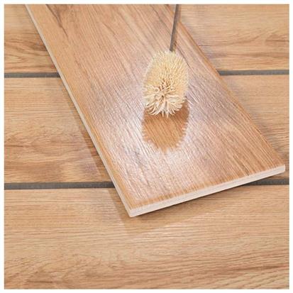 Brown Glazed Ceramic Wood Tile 150 x 600mm HMF615852