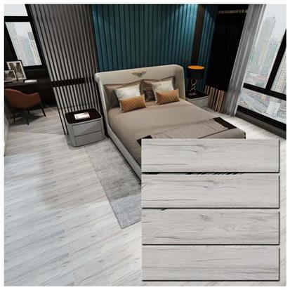 Grey Glazed Porcelain Wood Tile 150 x 600mm HMF615856